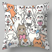 Thumbnail for Kids Cute Cartoon Cat Print Plush Sofa Pillows - Casatrail.com