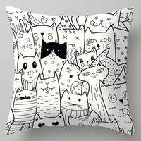 Thumbnail for Kids Cute Cartoon Cat Print Plush Sofa Pillows - Casatrail.com