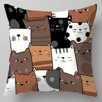 Thumbnail for Kids Cute Cartoon Cat Print Plush Sofa Pillows - Casatrail.com