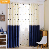 Thumbnail for Kids Embroidered Star Moon Curtains - Casatrail.com