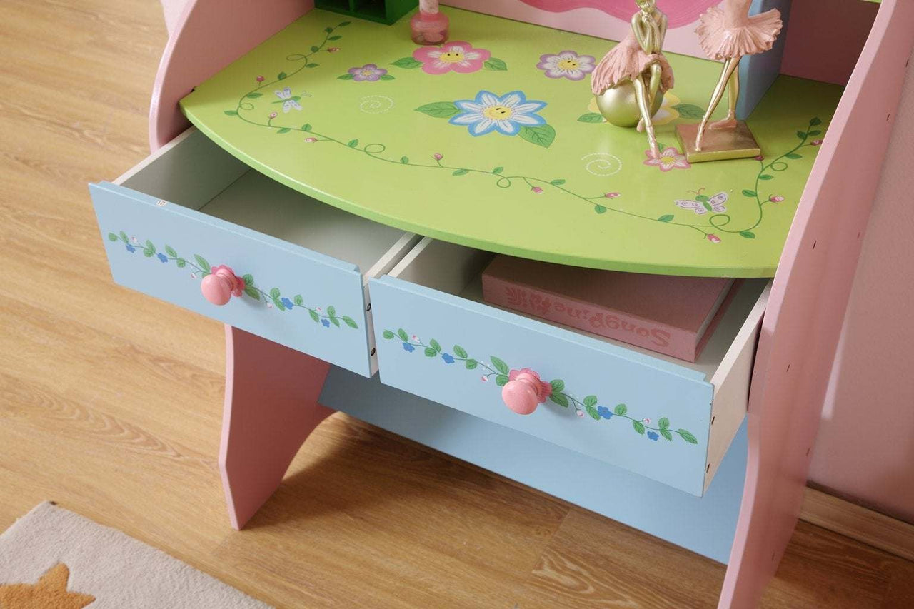 Kids Fairy Dressing Table with Chair - Casatrail.com