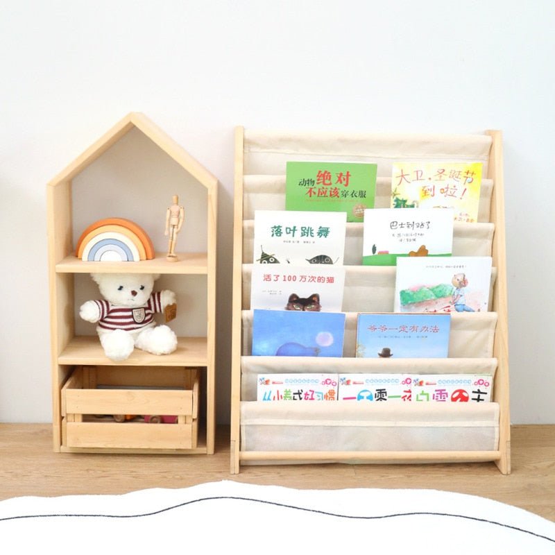 Kids Multi - layer Solid Wood Toy Storage Shelf - Casatrail.com