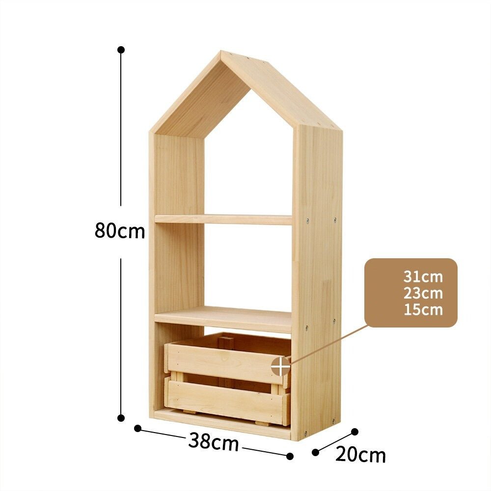 Kids Multi - layer Solid Wood Toy Storage Shelf - Casatrail.com