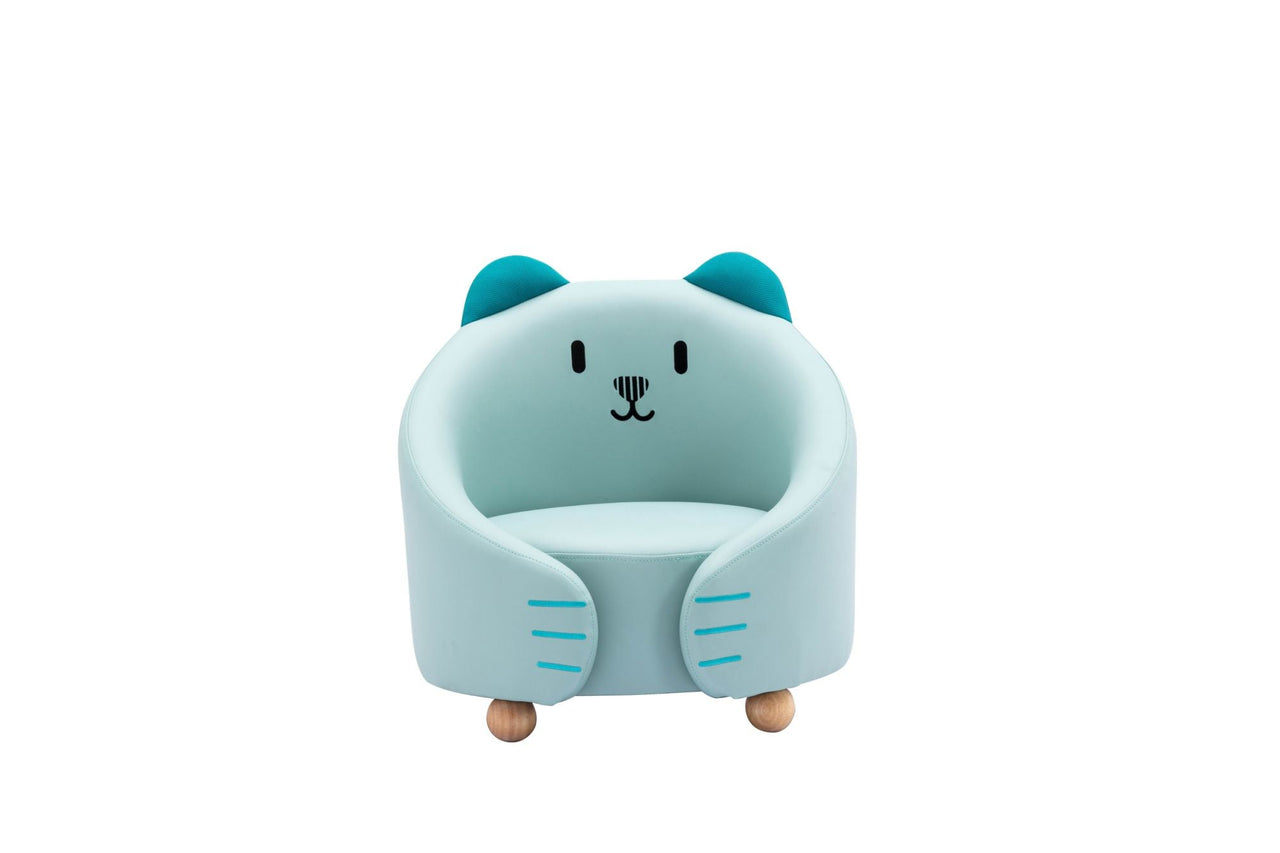 Kids Plush Chair - Blue Cat - Casatrail.com
