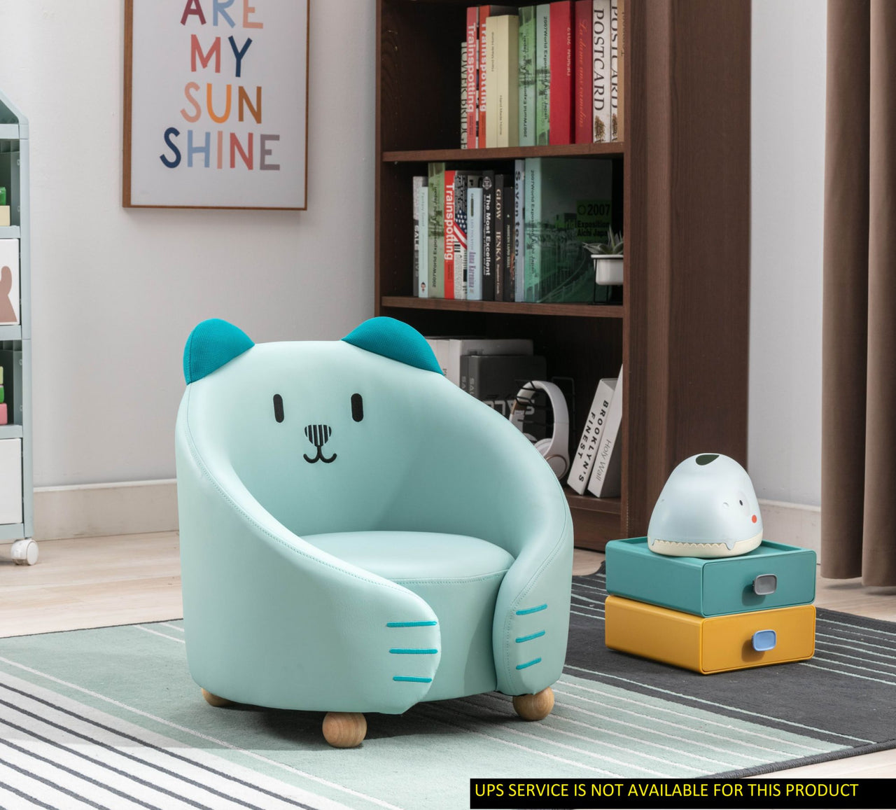Kids Plush Chair - Blue Cat - Casatrail.com