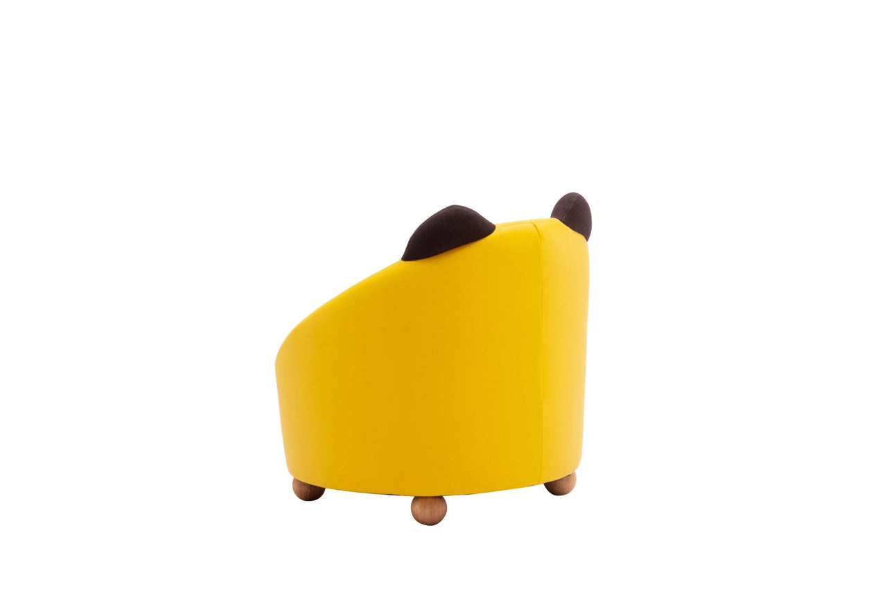 Kids Plush Chair - Yellow Cat - Casatrail.com