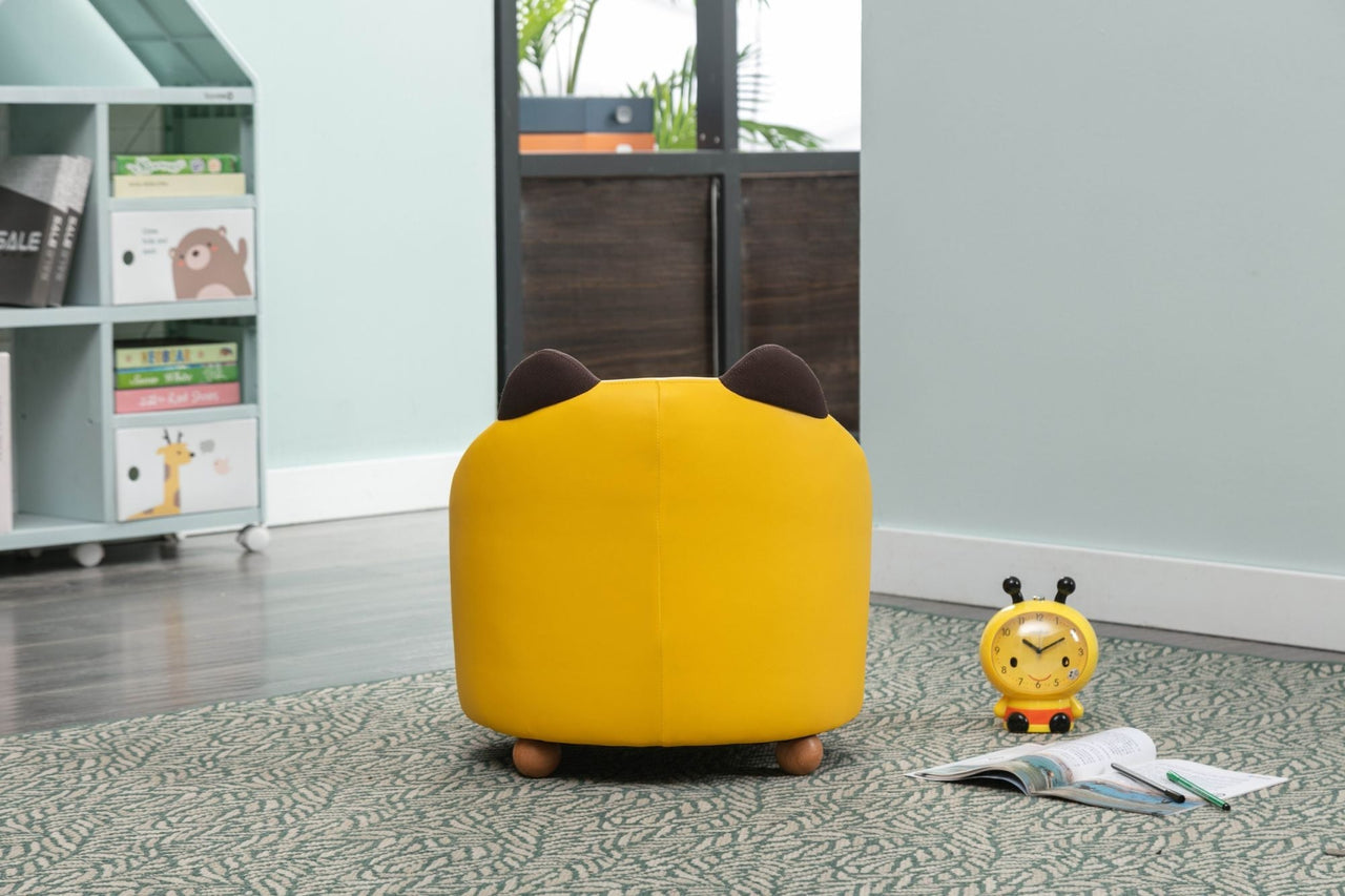 Kids Plush Chair - Yellow Cat - Casatrail.com