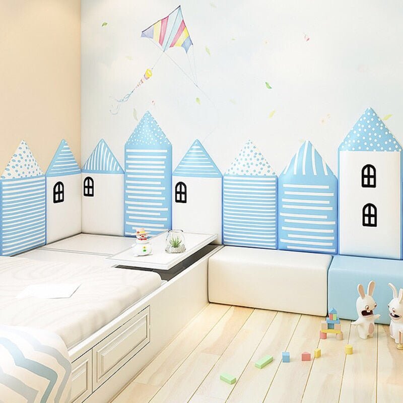 Kids Soft Bag Wall Sticker for Bedroom Decor with Anti - collision Headboard - Casatrail.com