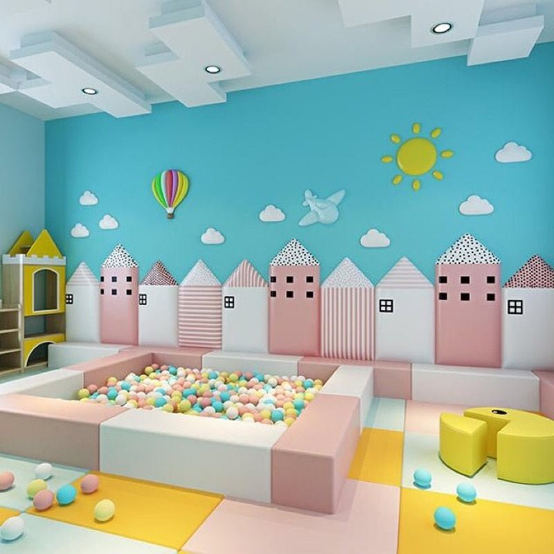 Kids Soft Bag Wall Sticker for Bedroom Decor with Anti - collision Headboard - Casatrail.com