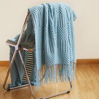 Thumbnail for Knitted Blanket With Tassel - Casatrail.com