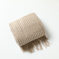 Thumbnail for Knitted Blanket With Tassel - Casatrail.com