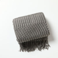 Thumbnail for Knitted Blanket With Tassel - Casatrail.com