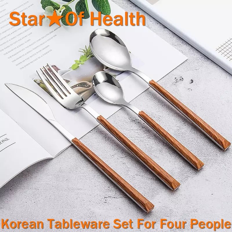 Korean Stainless Steel Dinnerware Set - Casatrail.com