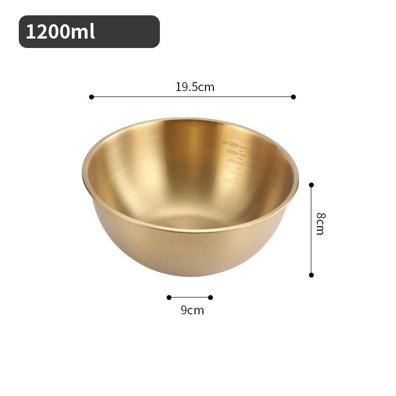 Korean Style Stainless Steel Bowl with Scale - Casatrail.com