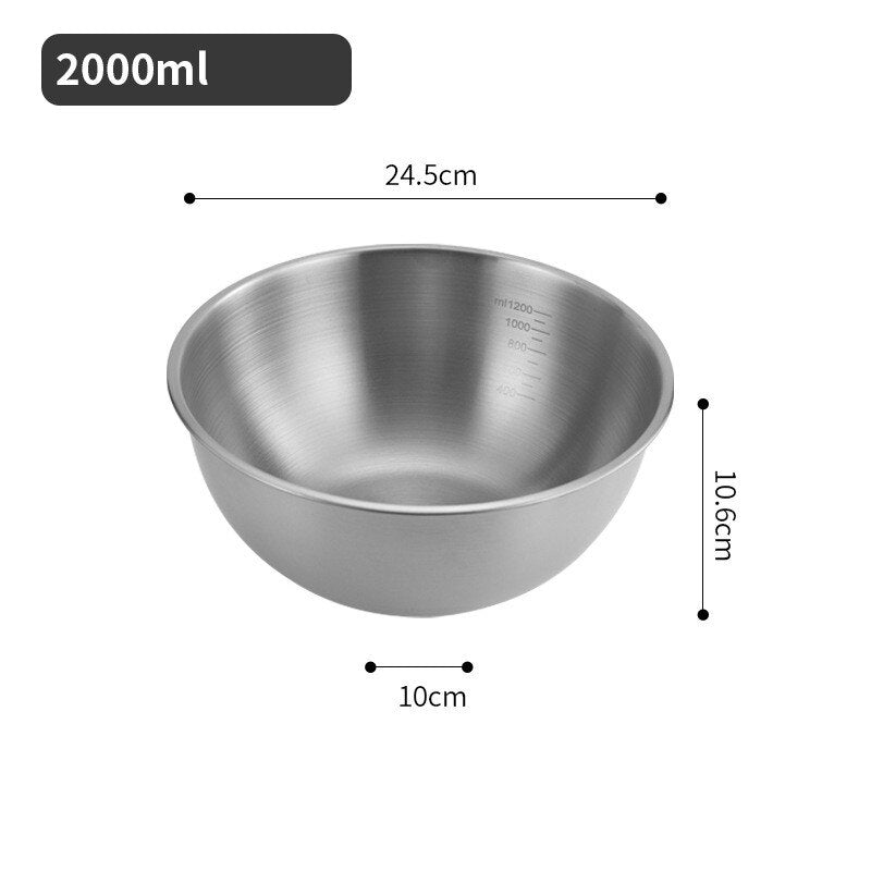 Korean Style Stainless Steel Bowl with Scale - Casatrail.com