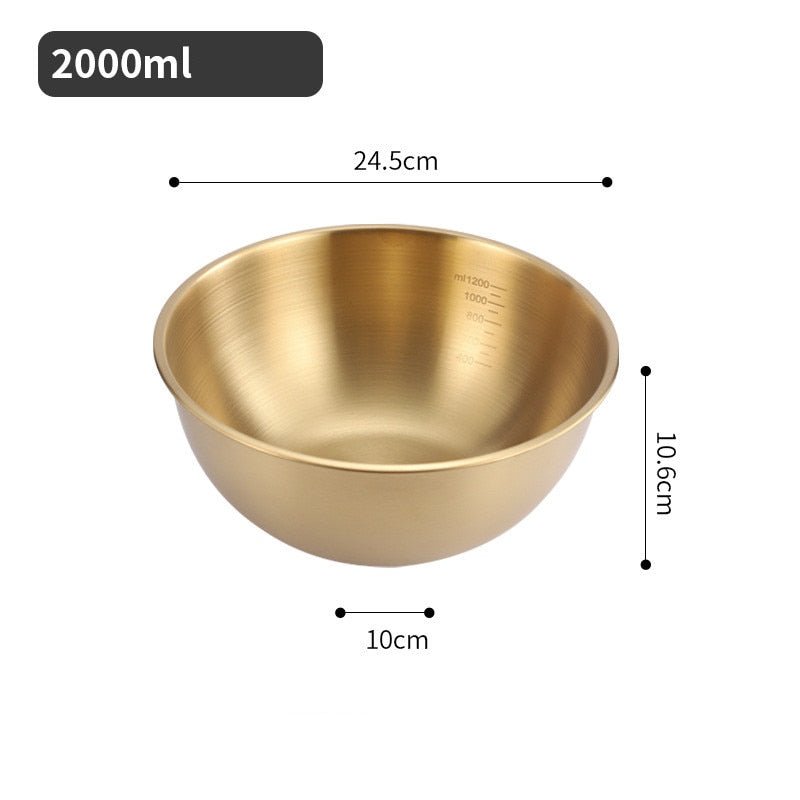 Korean Style Stainless Steel Bowl with Scale - Casatrail.com