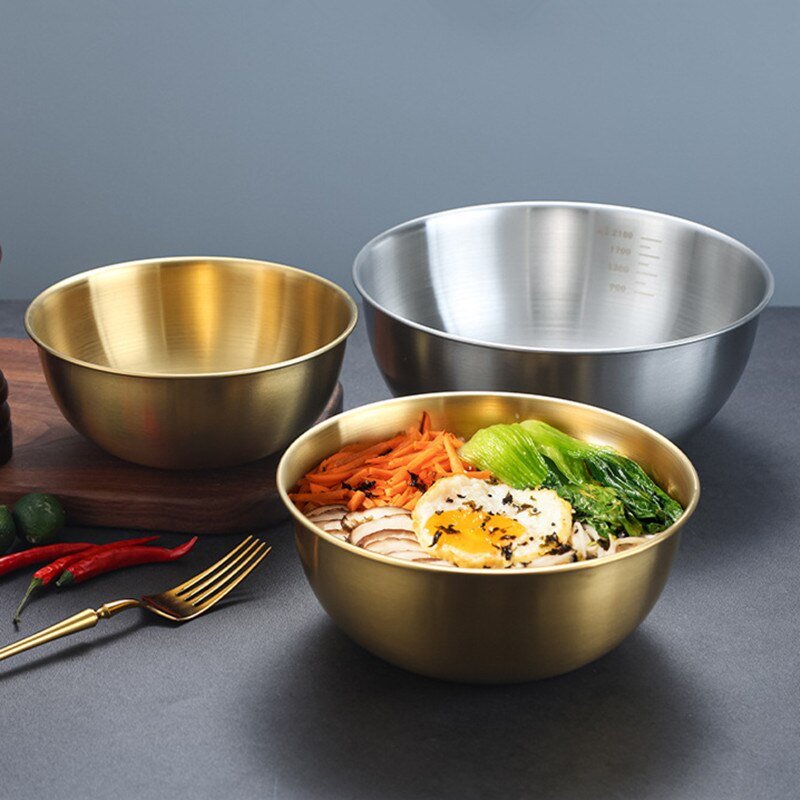 Korean Style Stainless Steel Bowl with Scale - Casatrail.com