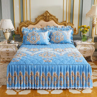 Thumbnail for Lace Quilted Bed Skirt - Luxury King Size Bed Cover - Casatrail.com