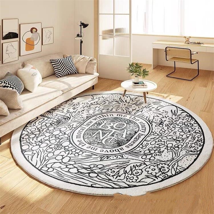 Large Round Living Room Area Rug - Casatrail.com