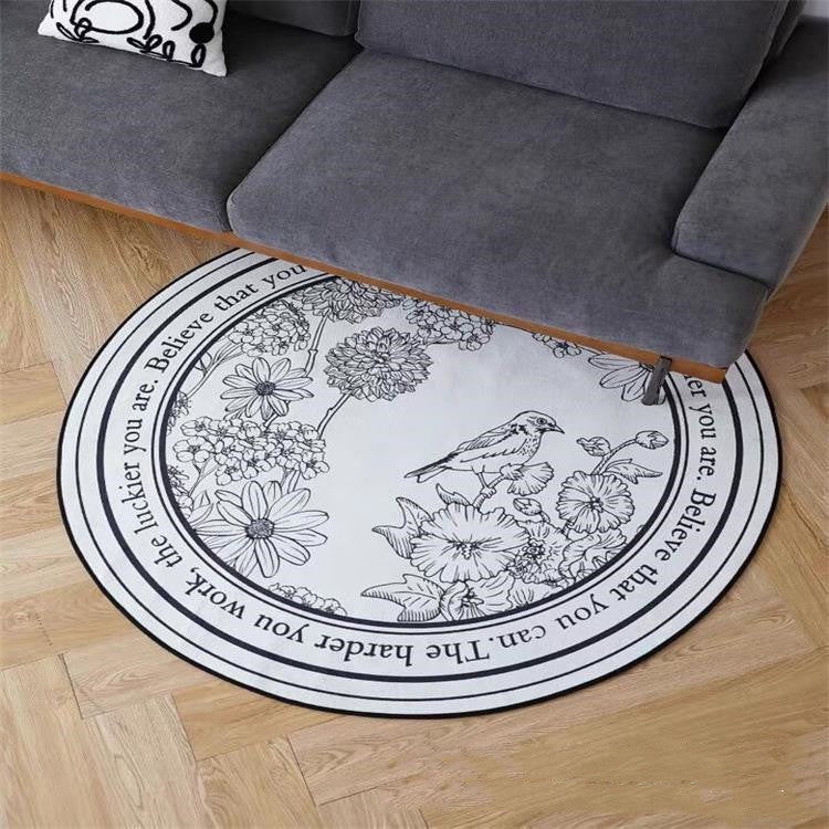 Large Round Living Room Area Rug - Casatrail.com