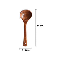 Thumbnail for Large Wooden Ladle for Soup and Cooking Utensil - Casatrail.com