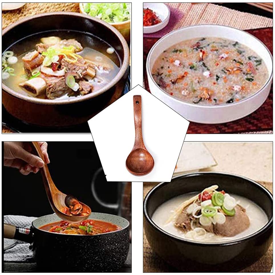 Large Wooden Ladle for Soup and Cooking Utensil - Casatrail.com