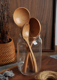 Thumbnail for Large Wooden Soup Scoops with Long Handle - Casatrail.com