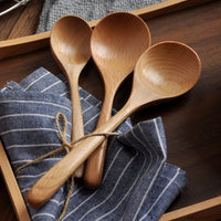 Thumbnail for Large Wooden Soup Scoops with Long Handle - Casatrail.com