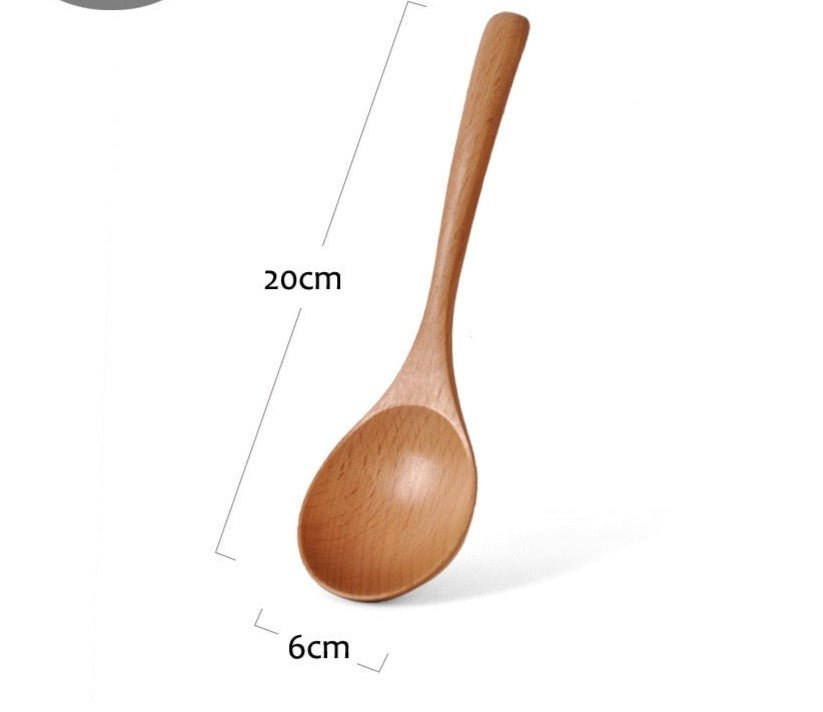 Large Wooden Soup Scoops with Long Handle - Casatrail.com