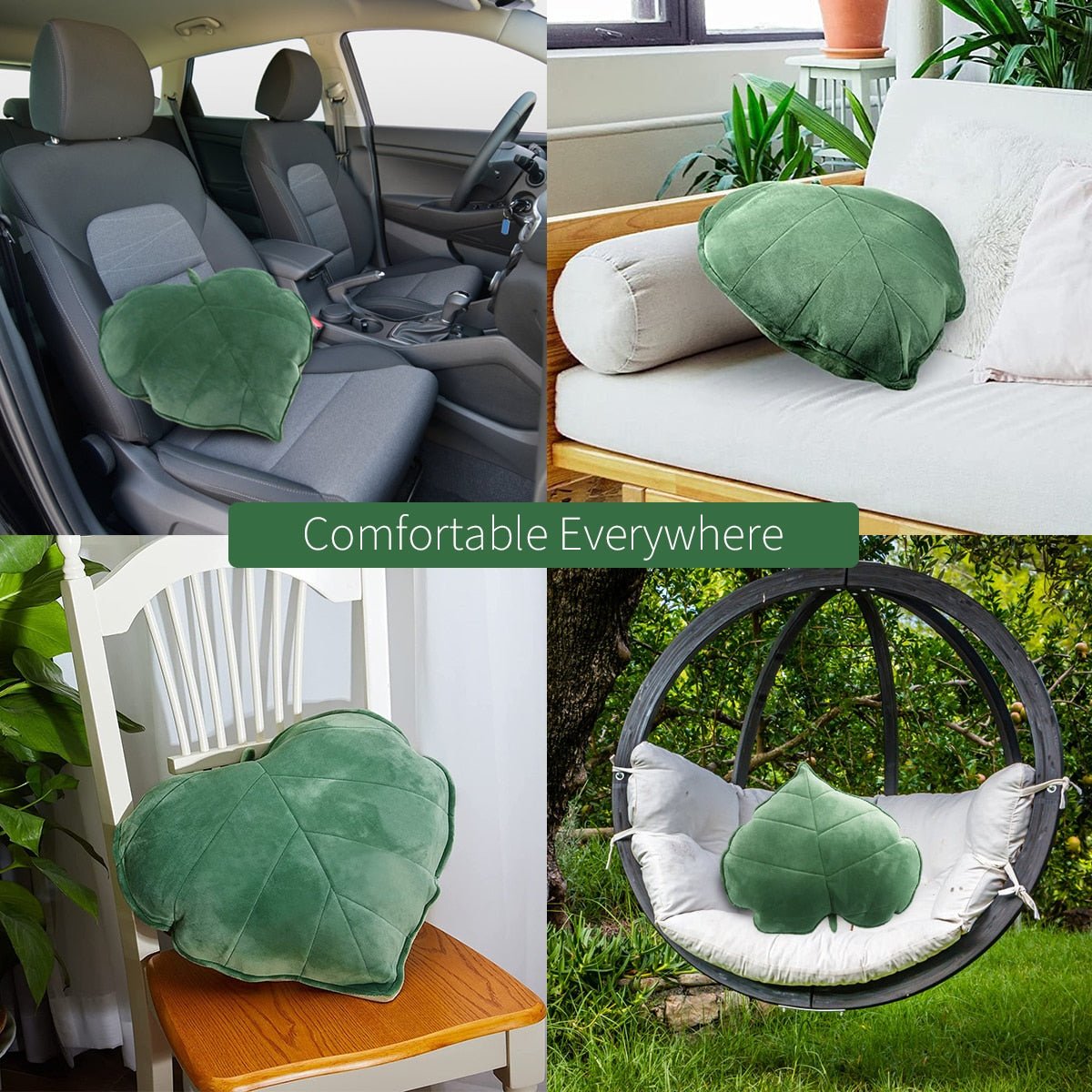 Leaf Shaped Plush Backrest Pillow for Sofa and Chair - Casatrail.com