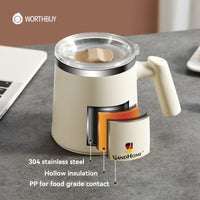 Thumbnail for Leakproof Stainless Steel Coffee Mug with Straw 480ml - Casatrail.com