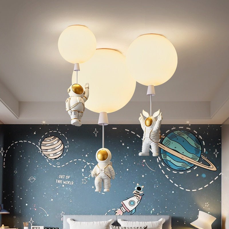 LED Astronaut Balloon Pendant Lights Children Nursery Decor - Casatrail.com