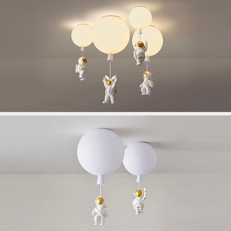 LED Astronaut Balloon Pendant Lights Children Nursery Decor - Casatrail.com