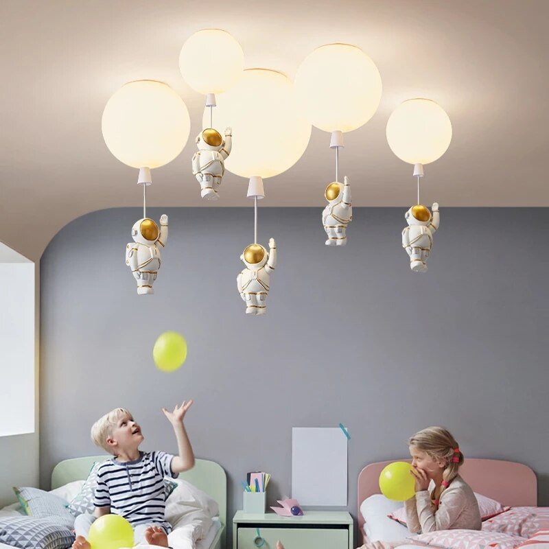 LED Astronaut Balloon Pendant Lights Children Nursery Decor - Casatrail.com