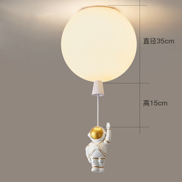 LED Astronaut Balloon Pendant Lights Children Nursery Decor - Casatrail.com