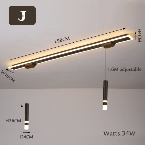 LED Chandelier with Track Ceiling Light - Casatrail.com