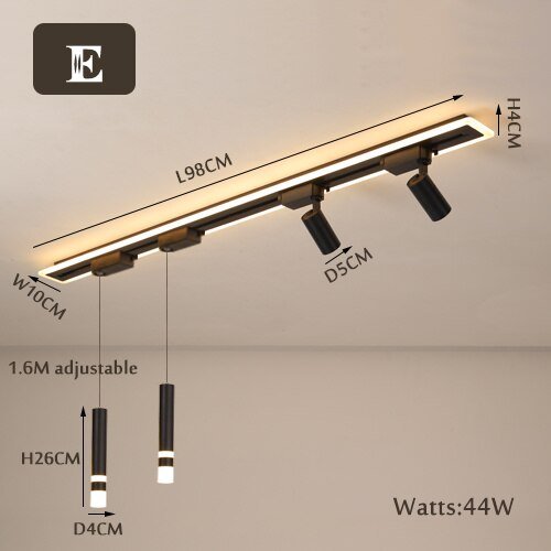 LED Chandelier with Track Ceiling Light - Casatrail.com