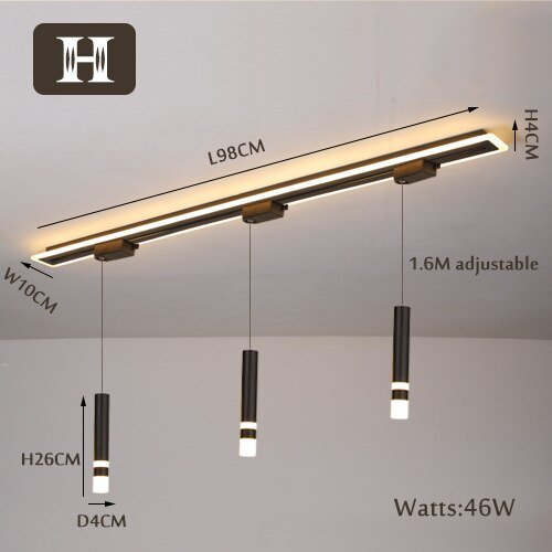 LED Chandelier with Track Ceiling Light - Casatrail.com