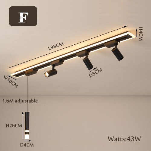 LED Chandelier with Track Ceiling Light - Casatrail.com