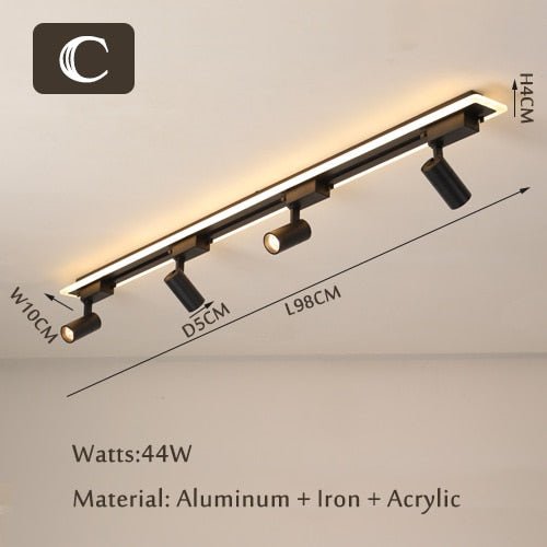 LED Chandelier with Track Ceiling Light - Casatrail.com