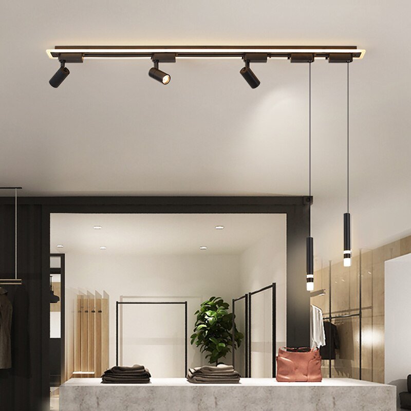 LED Chandelier with Track Ceiling Light - Casatrail.com