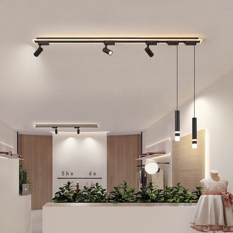 LED Chandelier with Track Ceiling Light - Casatrail.com