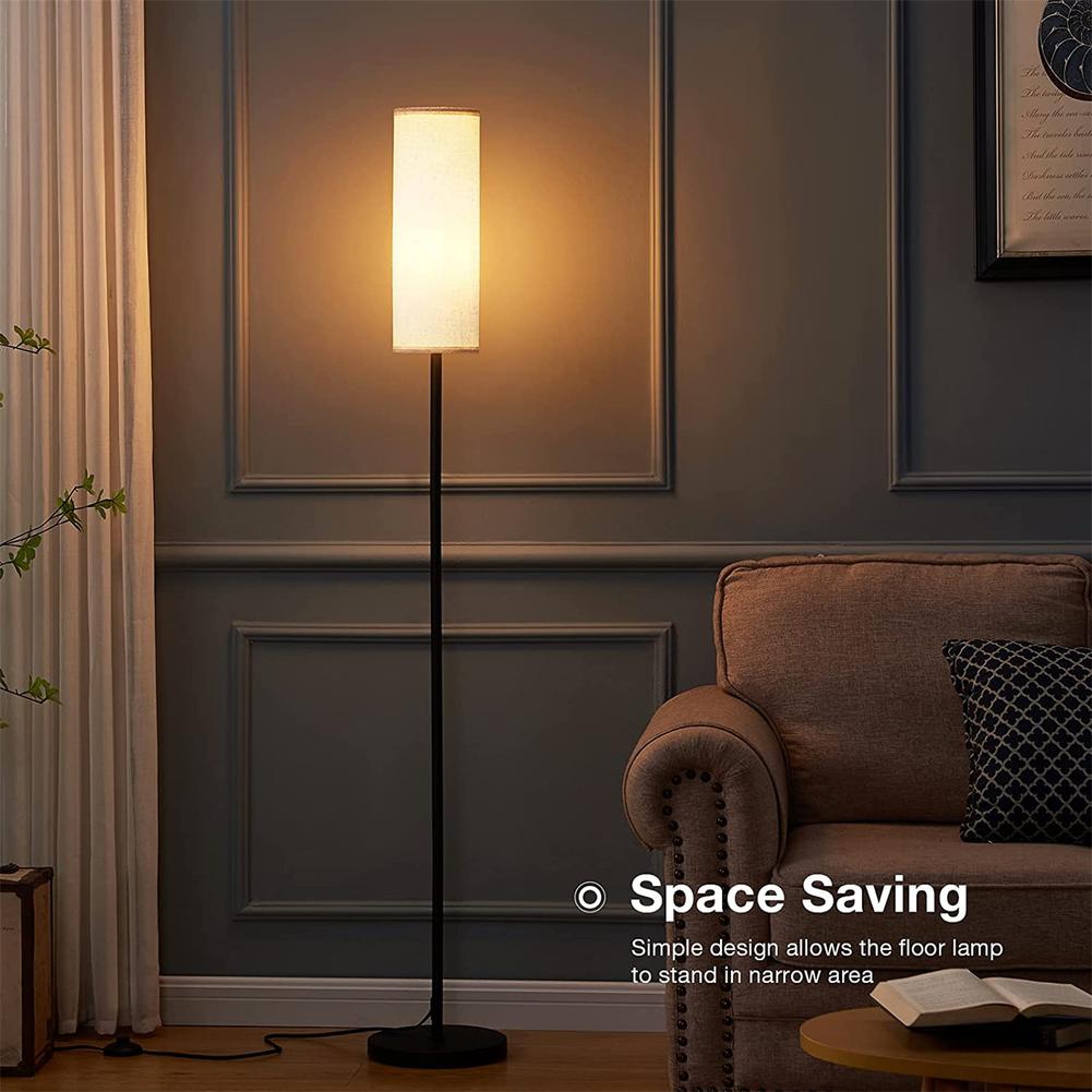 LED Floor Lamp 3 - Color E27 Bulb Linen Shade for Bedrooms and Offices - Casatrail.com