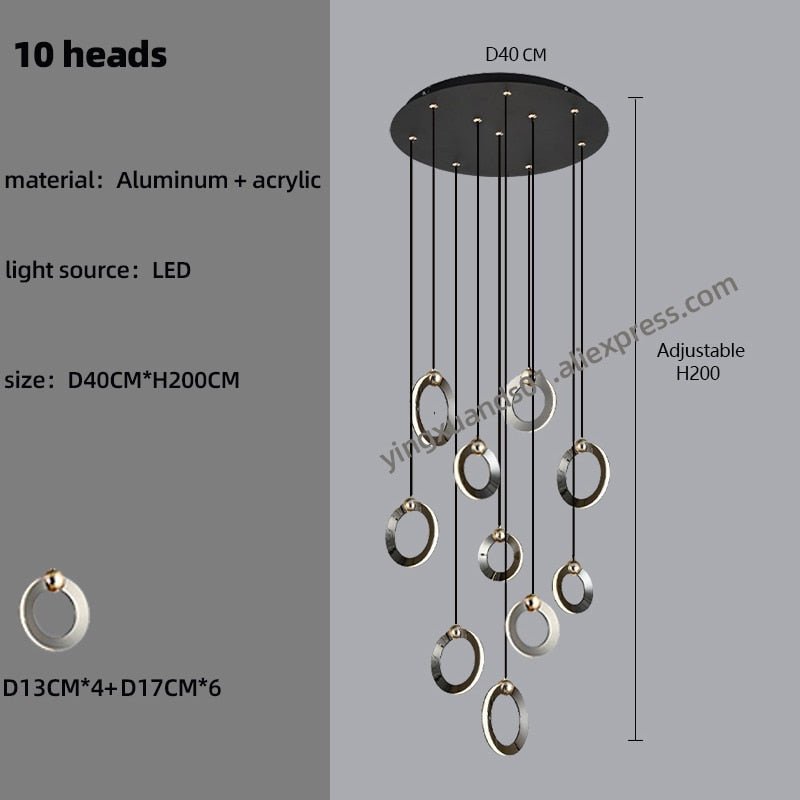 LED Modern Straircase Chandelier - Casatrail.com