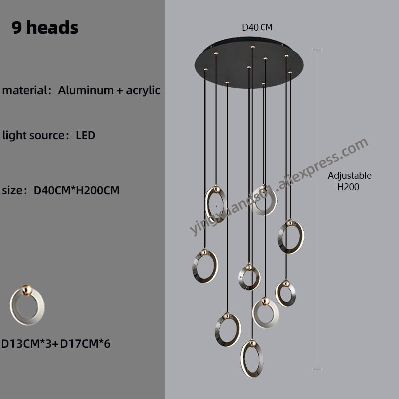 LED Modern Straircase Chandelier - Casatrail.com