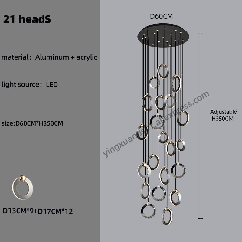 LED Modern Straircase Chandelier - Casatrail.com