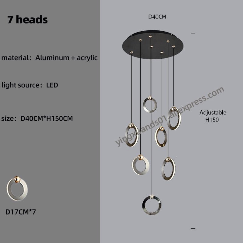 LED Modern Straircase Chandelier - Casatrail.com