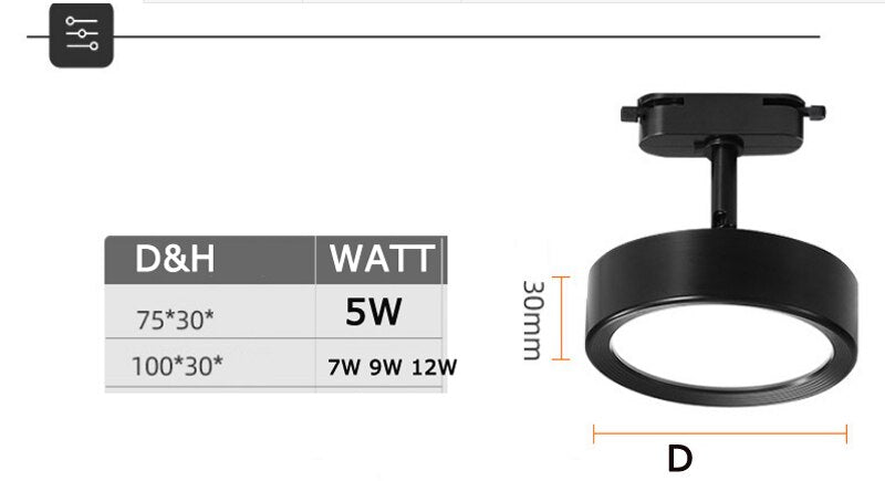 LED Track Lights for Clothing Stores - 5W to 12W Options Available - Casatrail.com