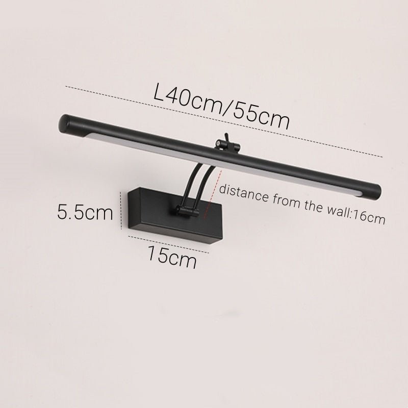 LED Vanity Wall Lamp 40/55cm Bathroom Mirror Black Sconce - Casatrail.com