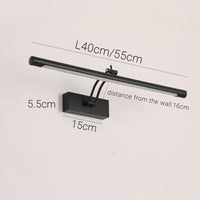 Thumbnail for LED Vanity Wall Lamp 40/55cm Bathroom Mirror Black Sconce - Casatrail.com
